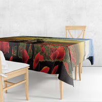 New Zealand ANZAC Day Tablecloth The Ode Remembrance And Poppy