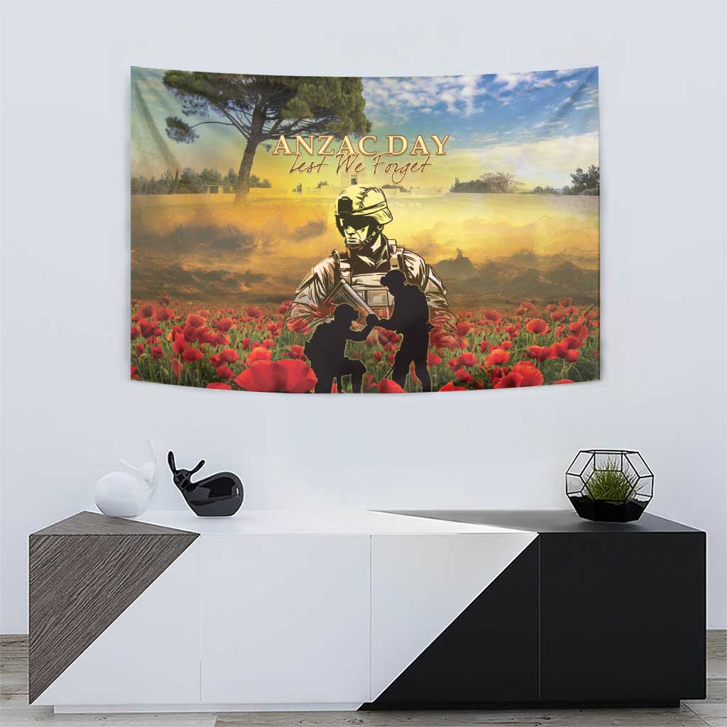 New Zealand ANZAC Day Tapestry The Ode Remembrance And Poppy