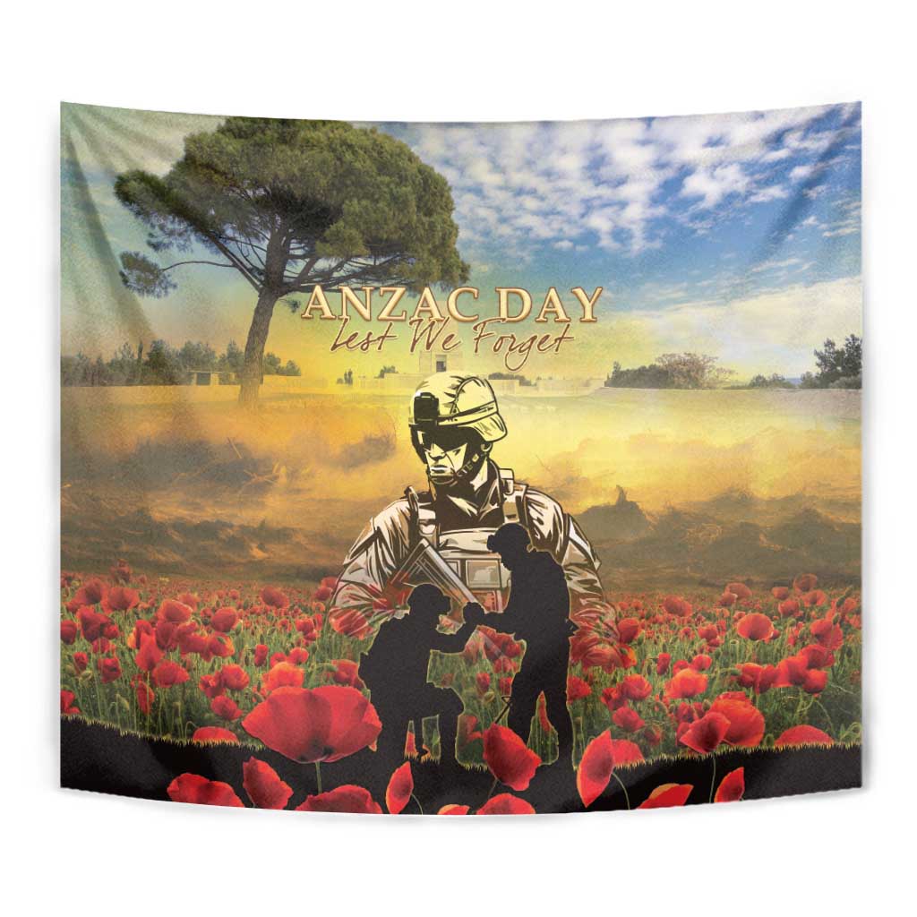 New Zealand ANZAC Day Tapestry The Ode Remembrance And Poppy