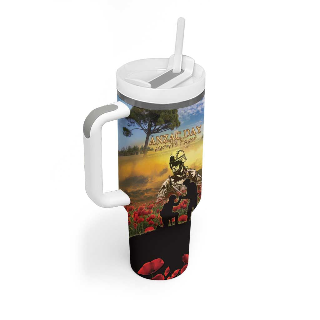 New Zealand ANZAC Day Tumbler With Handle The Ode Remembrance And Poppy