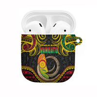 Vanuatu Language Week AirPods Case Boar Tusk Warrior Tribal Floral Pattern