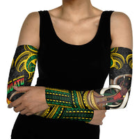 Vanuatu Language Week Arm Sleeves Boar Tusk Warrior Tribal Floral Pattern
