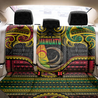 Vanuatu Language Week Back Car Seat Cover Boar Tusk Warrior Tribal Floral Pattern