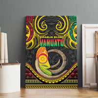 Vanuatu Language Week Canvas Wall Art Boar Tusk Warrior Tribal Floral Pattern
