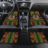 Vanuatu Language Week Car Mats Boar Tusk Warrior Tribal Floral Pattern