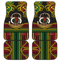 Vanuatu Language Week Car Mats Boar Tusk Warrior Tribal Floral Pattern