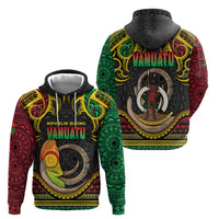 Vanuatu Language Week Hoodie Boar Tusk Warrior Tribal Floral Pattern