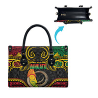 Vanuatu Language Week Leather Bag Boar Tusk Warrior Tribal Floral Pattern