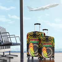 Vanuatu Language Week Luggage Cover Boar Tusk Warrior Tribal Floral Pattern