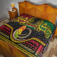 Vanuatu Language Week Quilt Boar Tusk Warrior Tribal Floral Pattern