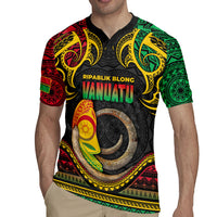 Vanuatu Language Week Rugby Jersey Boar Tusk Warrior Tribal Floral Pattern