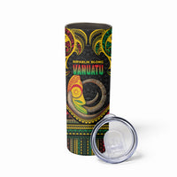 Vanuatu Language Week Skinny Tumbler Boar Tusk Warrior Tribal Floral Pattern