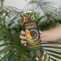 Vanuatu Language Week Skinny Tumbler Boar Tusk Warrior Tribal Floral Pattern