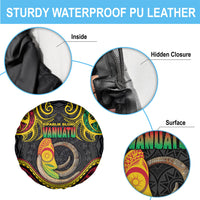 Vanuatu Language Week Spare Tire Cover Boar Tusk Warrior Tribal Floral Pattern