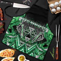 Aotearoa Ngati Maniapoto Apron Maori Tribal Green Paua Shell Pattern
