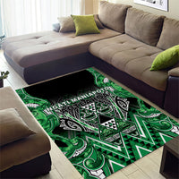 Aotearoa Ngati Maniapoto Area Rug Maori Tribal Green Paua Shell Pattern