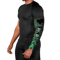 Aotearoa Ngati Maniapoto Arm Sleeves Maori Tribal Green Paua Shell Pattern