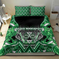 Aotearoa Ngati Maniapoto Bedding Set Maori Tribal Green Paua Shell Pattern