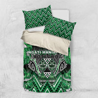 Aotearoa Ngati Maniapoto Bedding Set Maori Tribal Green Paua Shell Pattern