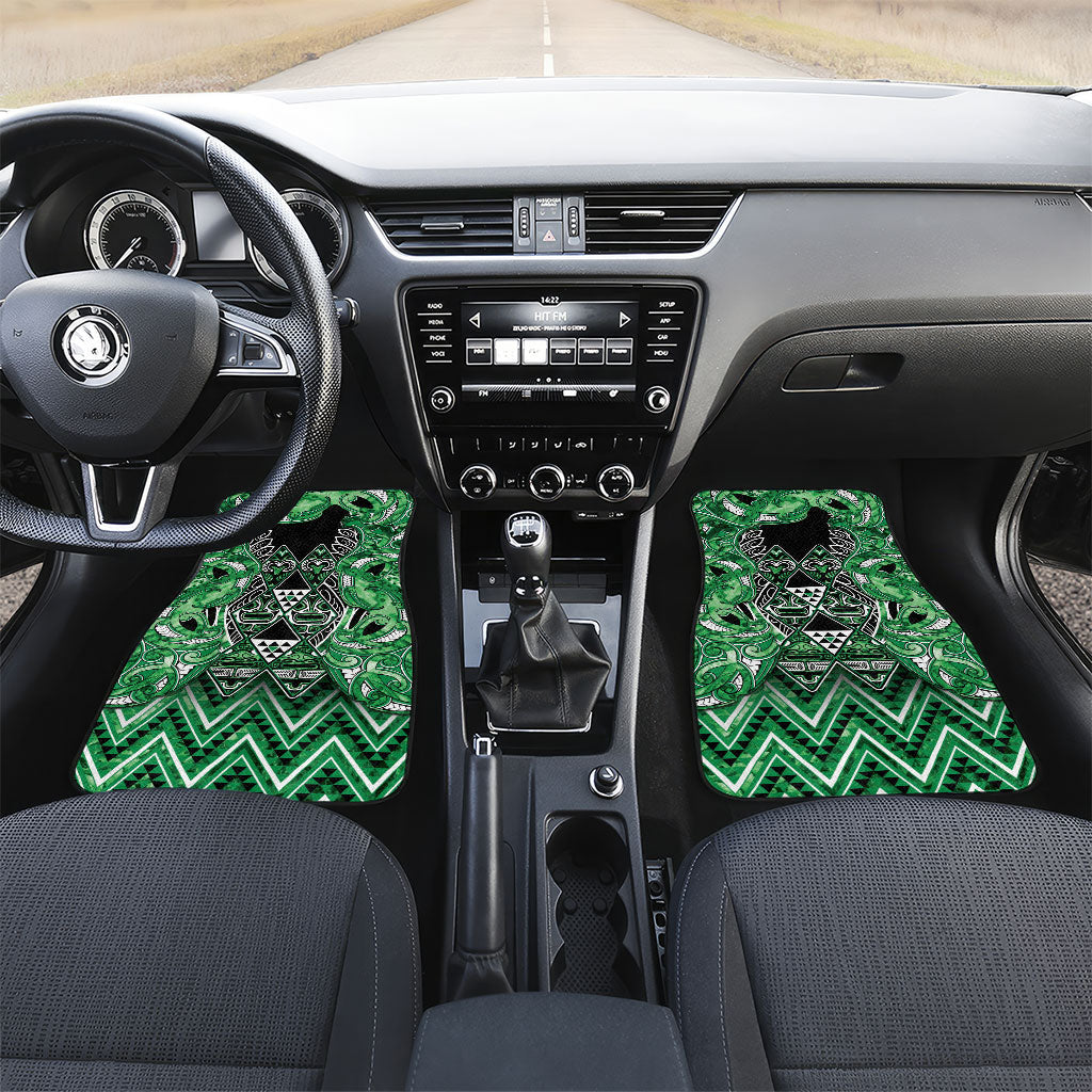 Aotearoa Ngati Maniapoto Car Mats Maori Tribal Green Paua Shell Pattern