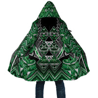 Aotearoa Ngati Maniapoto Cloak Maori Tribal Green Paua Shell Pattern
