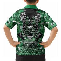 Aotearoa Ngati Maniapoto Hawaiian Shirt Maori Tribal Green Paua Shell Pattern