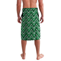 Aotearoa Ngati Maniapoto Lavalava Maori Tribal Green Paua Shell Pattern