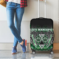 Aotearoa Ngati Maniapoto Luggage Cover Maori Tribal Green Paua Shell Pattern