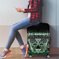 Aotearoa Ngati Maniapoto Luggage Cover Maori Tribal Green Paua Shell Pattern