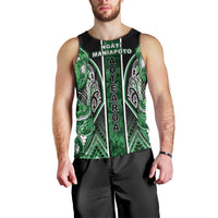 Aotearoa Ngati Maniapoto Men Tank Top Maori Tribal Green Paua Shell Pattern