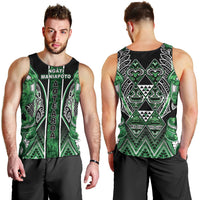 Aotearoa Ngati Maniapoto Men Tank Top Maori Tribal Green Paua Shell Pattern
