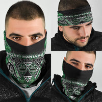 Aotearoa Ngati Maniapoto Neck Gaiter Maori Tribal Green Paua Shell Pattern
