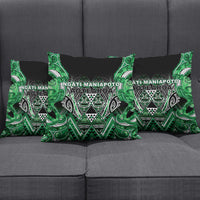 Aotearoa Ngati Maniapoto Pillow Cover Maori Tribal Green Paua Shell Pattern