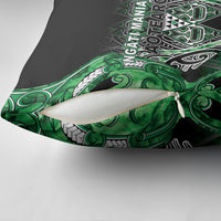 Aotearoa Ngati Maniapoto Pillow Cover Maori Tribal Green Paua Shell Pattern