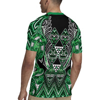Aotearoa Ngati Maniapoto Rugby Jersey Maori Tribal Green Paua Shell Pattern