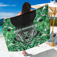 Aotearoa Ngati Maniapoto Sarong Maori Tribal Green Paua Shell Pattern