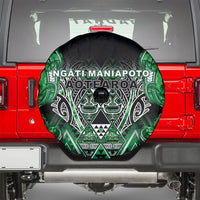 Aotearoa Ngati Maniapoto Spare Tire Cover Maori Tribal Green Paua Shell Pattern