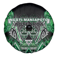 Aotearoa Ngati Maniapoto Spare Tire Cover Maori Tribal Green Paua Shell Pattern