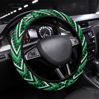 Aotearoa Ngati Maniapoto Steering Wheel Cover Maori Tribal Green Paua Shell Pattern