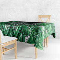 Aotearoa Ngati Maniapoto Tablecloth Maori Tribal Green Paua Shell Pattern