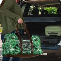 Aotearoa Ngati Maniapoto Travel Bag Maori Tribal Green Paua Shell Pattern