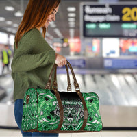 Aotearoa Ngati Maniapoto Travel Bag Maori Tribal Green Paua Shell Pattern