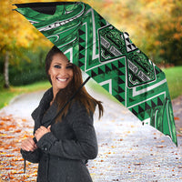 Aotearoa Ngati Maniapoto Umbrella Maori Tribal Green Paua Shell Pattern