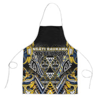 Aotearoa Ngati Raukawa Apron Maori Tribal Yellow And Navy Paua Shell Pattern