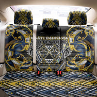Aotearoa Ngati Raukawa Back Car Seat Cover Maori Tribal Yellow And Navy Paua Shell Pattern