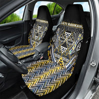 Aotearoa Ngati Raukawa Car Seat Cover Maori Tribal Yellow And Navy Paua Shell Pattern