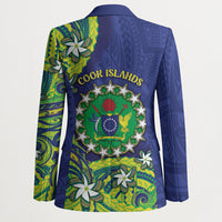 Cook Islands Language Week Blazer Flying Fish 15 Stars Tribal Patterns