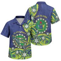 Cook Islands Language Week Family Matching Summer Maxi Dress and Hawaiian Shirt Flying Fish 15 Stars Tribal Patterns