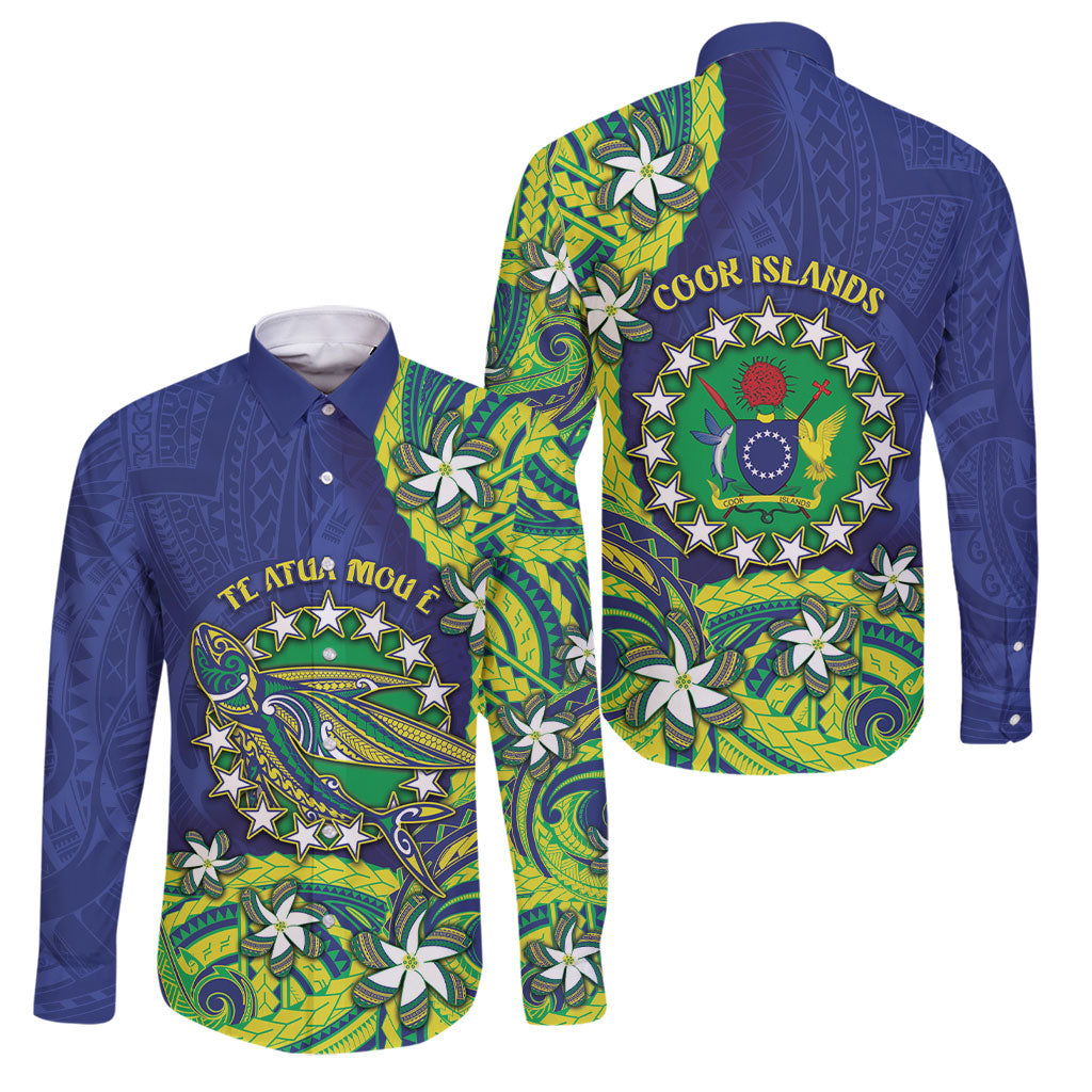 Cook Islands Language Week Family Matching Tank Maxi Dress and Hawaiian Shirt Flying Fish 15 Stars Tribal Patterns