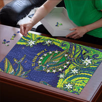 Cook Islands Language Week Puzzle Flying Fish 15 Stars Tribal Patterns